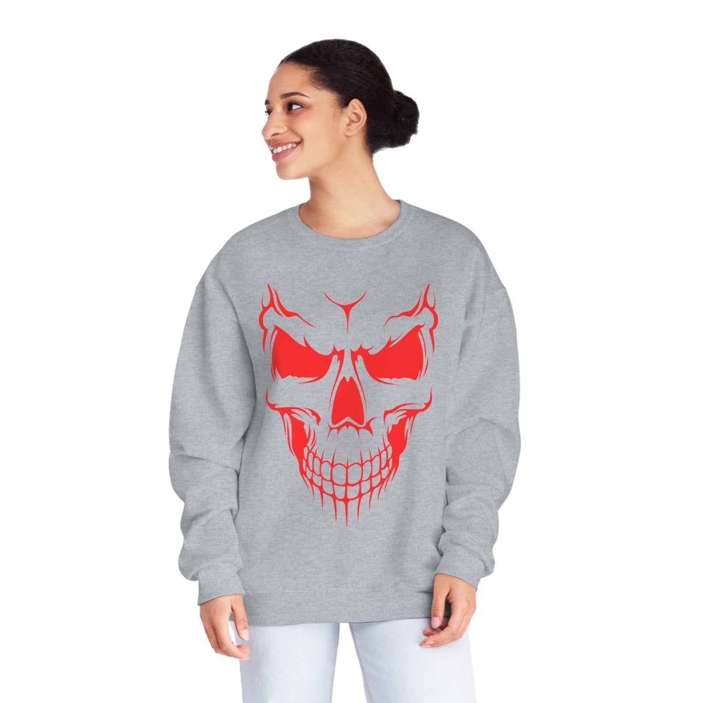Red Skull Crewneck Sweater