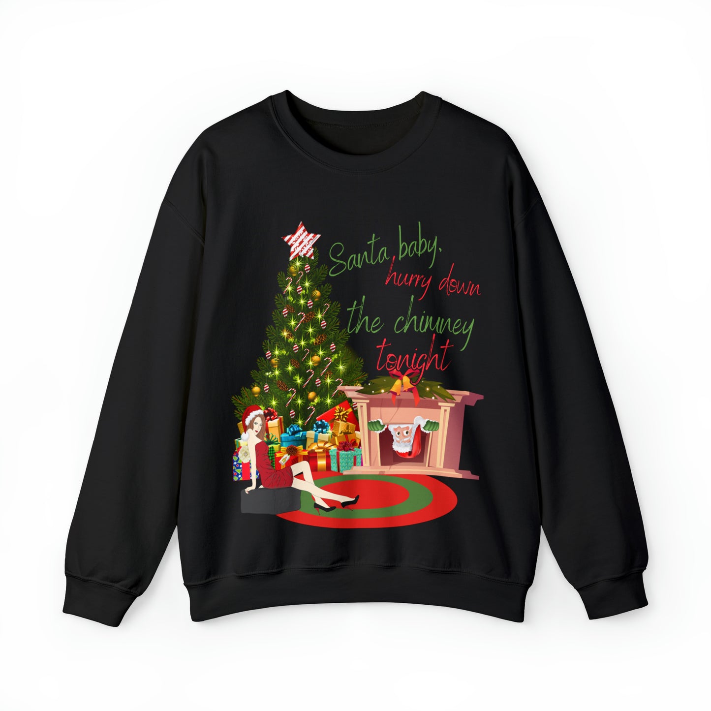 Santa Baby Ladies Crewneck Sweater