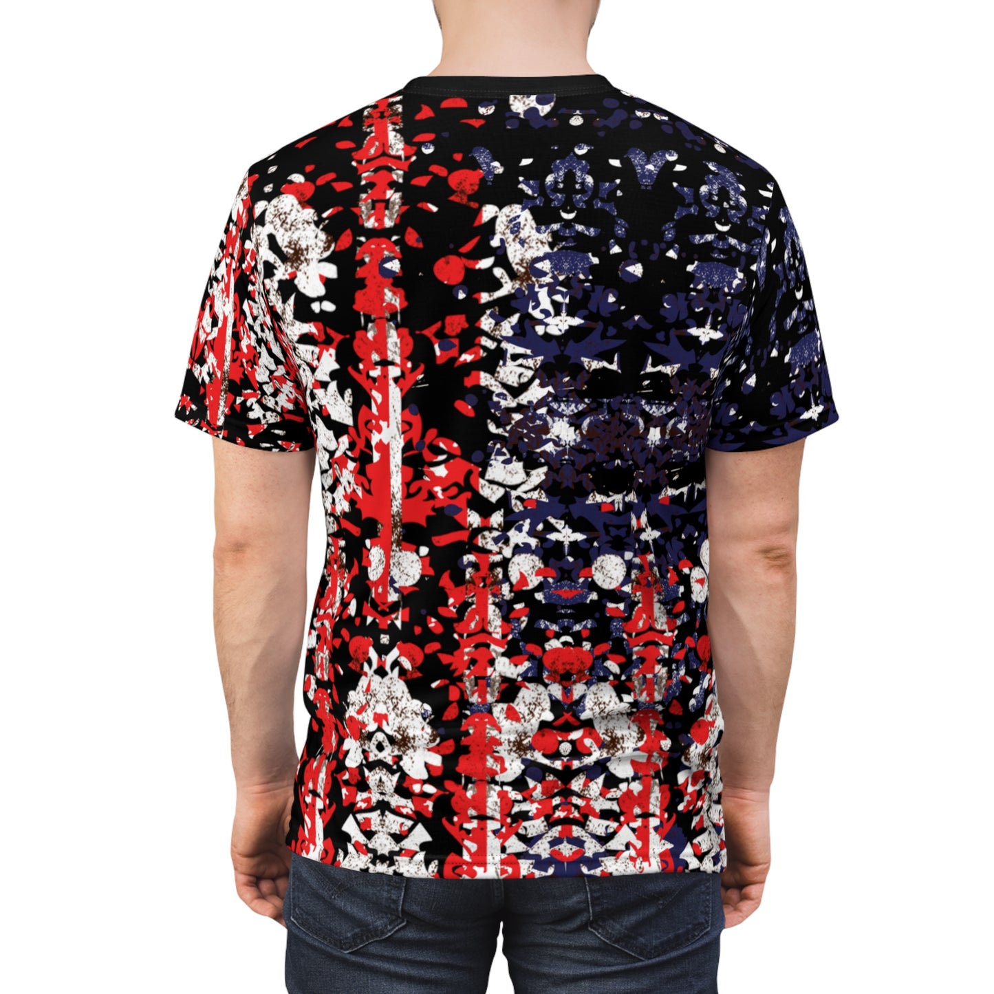 MEN AMERICAN FLAG Cut & Sew Tee