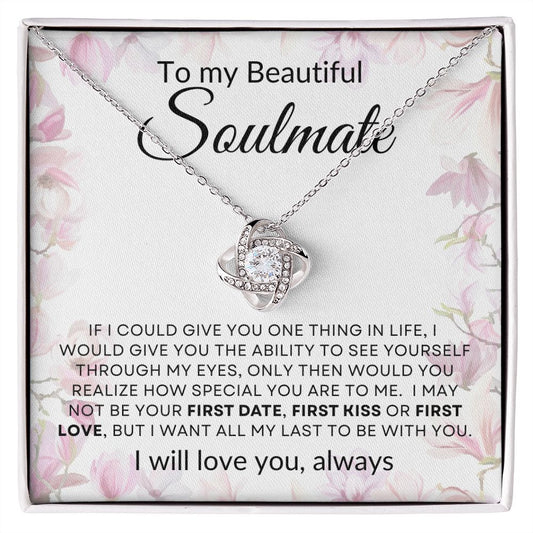 Beautiful Soulmate/ Love knot necklace