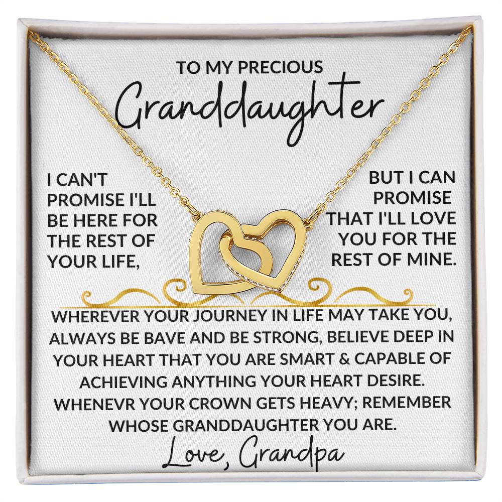 Granddaughter |  Interlocking Hearts necklace from grandpa