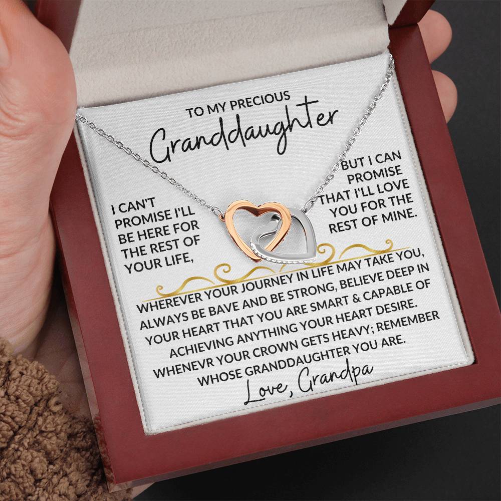 Granddaughter |  Interlocking Hearts necklace from grandpa